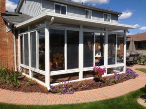 Studio Sunroom with Glass Kick Plates