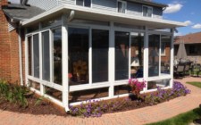 Studio Sunroom with Glass Kick Plates